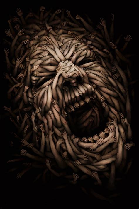 HD wallpaper: screaming human painting, artwork, horror, face, no ...