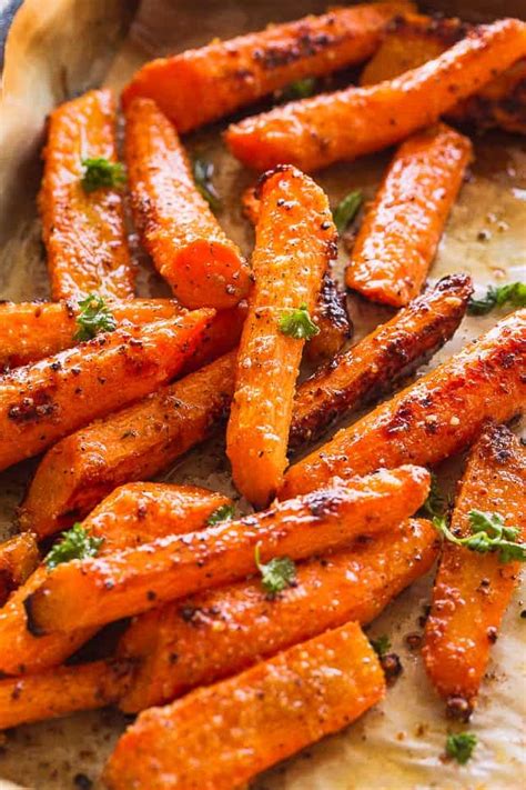 Roasted Garlic Parmesan Carrots | Easy Roasted Carrots Recipe