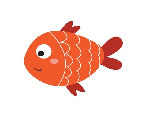 Creative vector illustration of an orange fish 5184356 Vector Art at ...