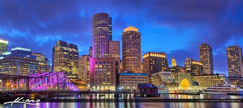 Boston City Downtown Skyline Harborwalk | HDR Photography by Captain Kimo