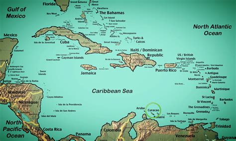 Curacao Caribbean Map Including Islands Pictures to Pin on Pinterest ...