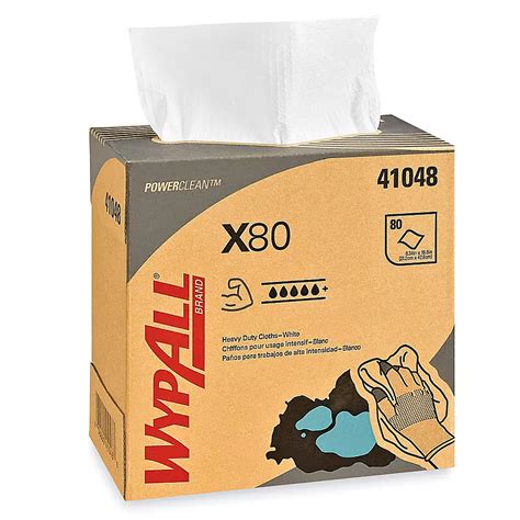 WypAll® Shop Pro X80 Dispenser Box Wipers - 8 x 17" S-19387 - Uline