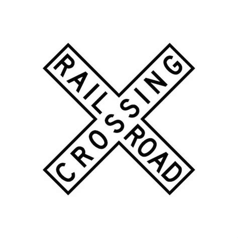 Railway Crossing Sign Clipart Vinyl