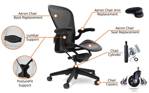 Chairs & Stools Business & Industrial Herman miller Aeron Chair Parts