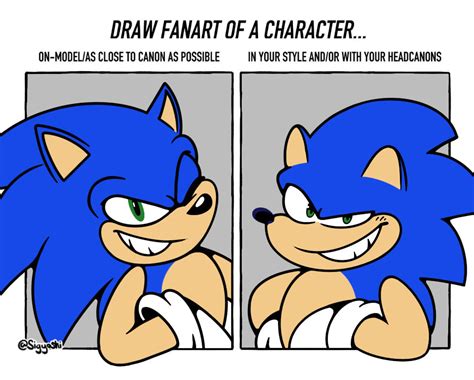 Canon vs Fanon (Sonic) by SigYoshi on DeviantArt