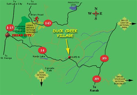 Duck Creek Village Utah Map | Duck Creek | Family time | Utah map, Utah ...