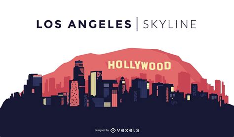 Los Angeles Skyline Design Vector Download