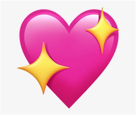 Emoji Emojicoração Coração Emoticons Heart Png Pngs - Sparkling Heart ...