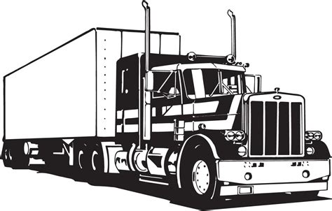 Tractor Trailer Vector at GetDrawings | Free download