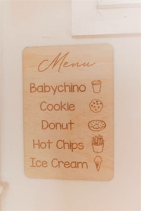 Kids Cafe Menu Kitchen Menu Cubby House Kids Cubby Menu - Etsy Australia