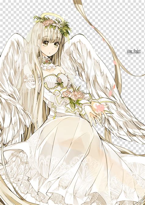 Anime Girl Angel Wings Drawing