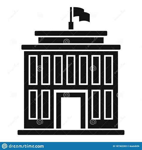 Institute Building Icon, Simple Style Stock Vector - Illustration of ...