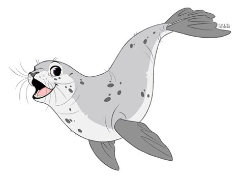 Harbor Seal by faithandfreedom on DeviantArt | Cute animal drawings ...