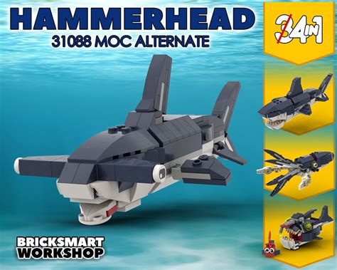 LEGO MOC-39713 Hammerhead Shark 31088 Alternate (Creator > Creator 3-in ...