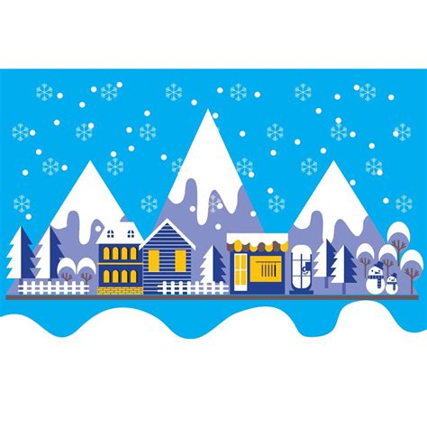 Flat Style Winter Town Landscape Background 667377 Vector Art at Vecteezy