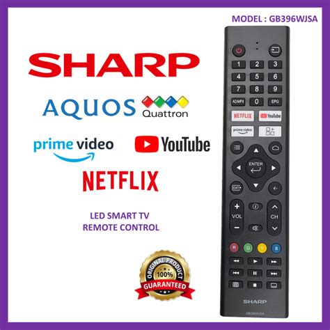 Sharp Aquos Smart TV Remote Control GB396WJSA Sharp Original Aquos ...