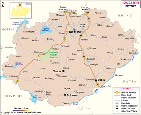 Gwalior District Map