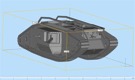 Mark 1 Male Tank Highly Detailed 3D print model | CGTrader