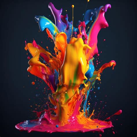 Premium Photo | Happy holi festivals paint splash