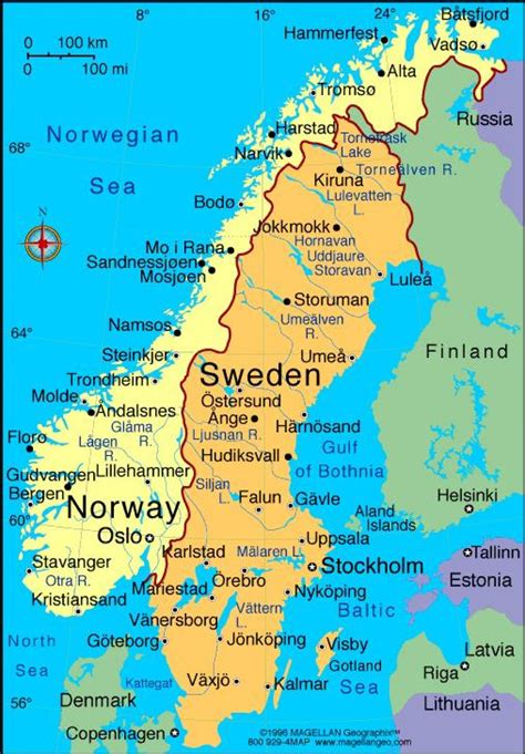 Map Of Sweden With Cities - Atlanta Georgia Map