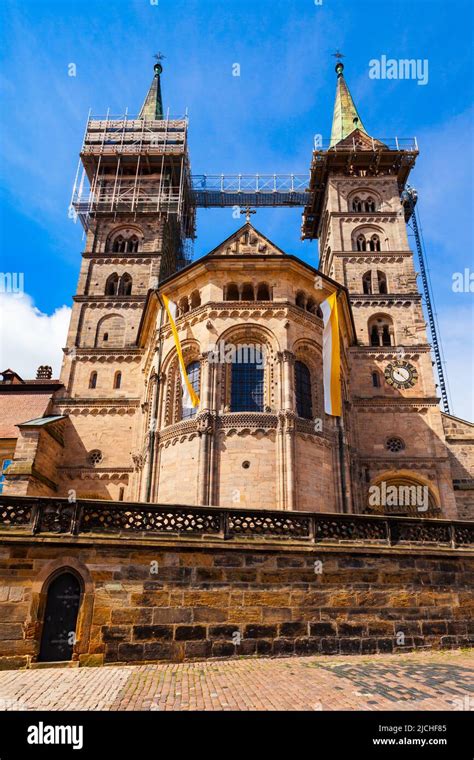 Bamberg Cathedral or Bamberger Dom Church in Bamberg old town. Bamberg ...