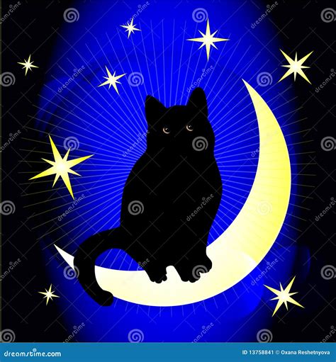 Dreaming cat stock vector. Illustration of charm, fantastic - 13758841