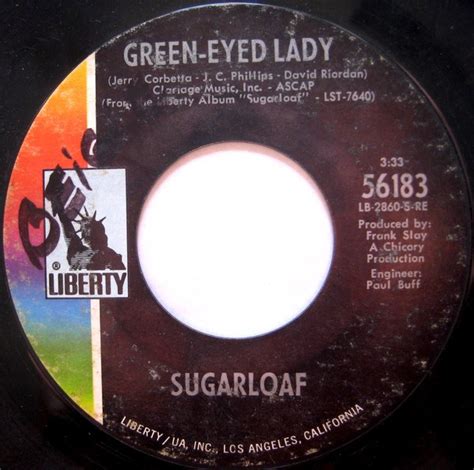 Sugarloaf – Green-Eyed Lady / West Of Tomorrow (1970, Vinyl) - Discogs