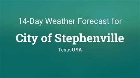 City of Stephenville, Texas, USA 14 day weather forecast