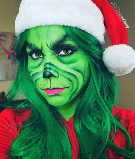 Mrs. Grinch . Most of this makeup is Mehron Paradise Face Paint in ...