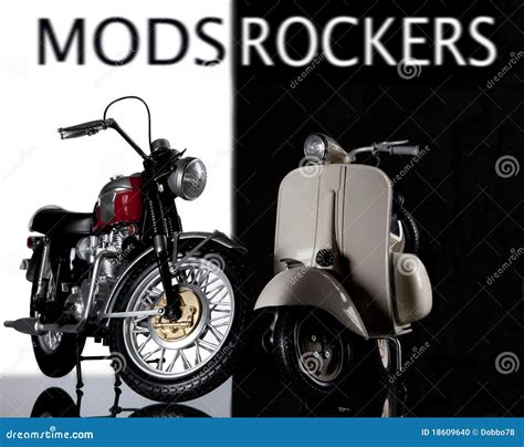 Mods Rockers Bike And Vespa Stock Photo - Image: 18609640