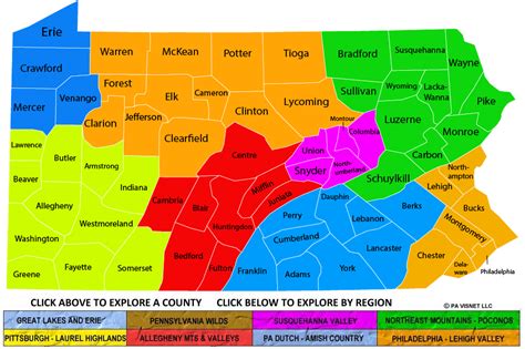 Pennsylvania Map By Counties - Nat Laurie