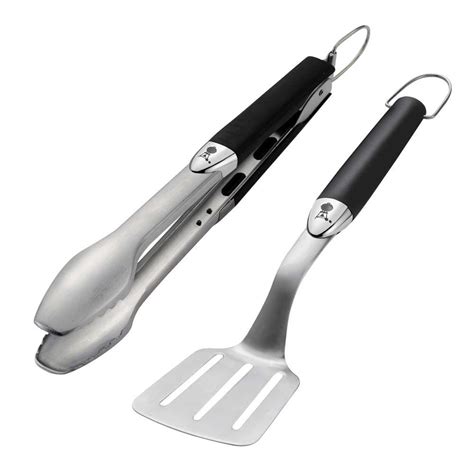 Weber 2-Piece Stainless Steel Grill Tool Set-6645 - The Home Depot