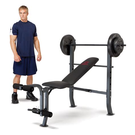 Marcy Diamond Weight Bench with 100 lb. Weight Set - Bench Presses at ...