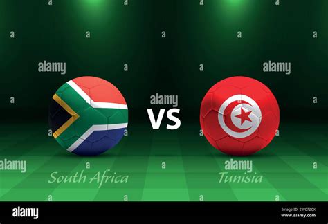 South Africa vs Tunisia football scoreboard broadcast template for ...