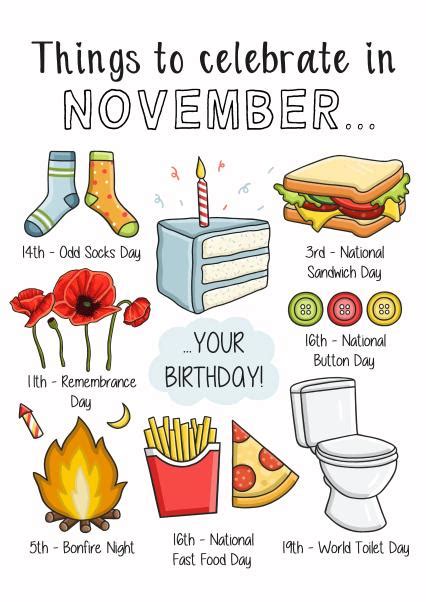 November Birthday Card | thortful