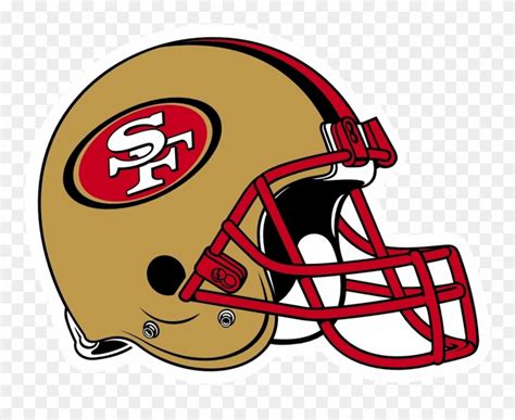 49ers Helmet Logo - Blue And Gold Football Helmet Clipart (#1423046 ...