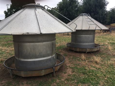 2 x HE CATTLE SELF FEEDERS Galvanised. | Livestock Equipment