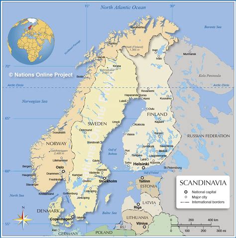 Political Map of Scandinavia - Nations Online Project