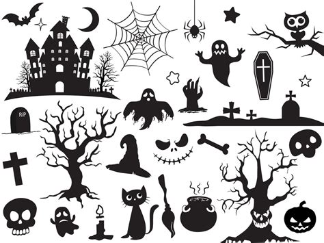 Halloween Silhouette SVG, Halloween Sticker Svg, Halloween Digital ...