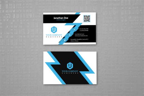 Blue Business Card PSD Template Graphic by Ju Design · Creative Fabrica