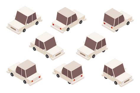 Isometric car set 1437692 Vector Art at Vecteezy