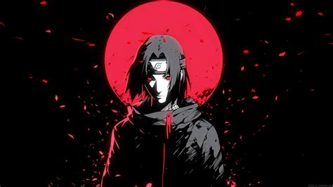 Itachi Akatsuki Blood Moon Live Wallpaper - MoeWalls