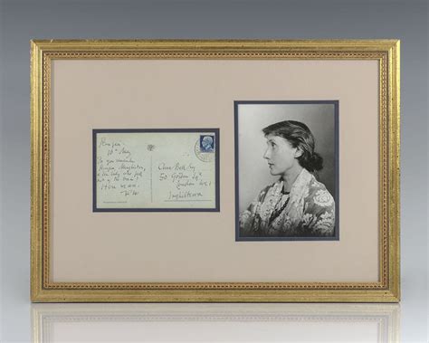 Virginia Woolf Autograph Postcard Signed to Clive Bell