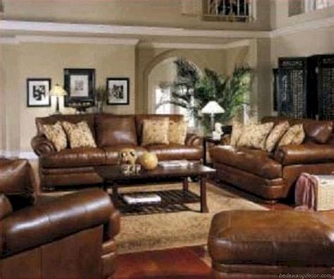 Stunning Brown Leather Living Room Furniture Ideas 30 - Home Interior ...