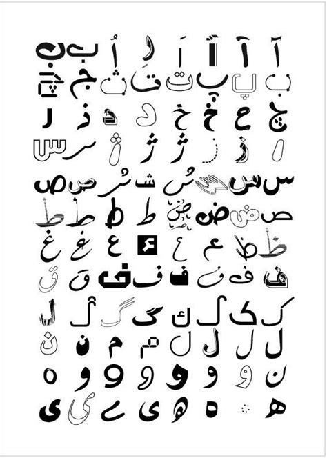 Play with type, different Persian font as alphabets | Idee