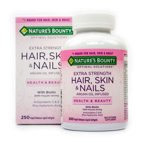 Nature’s Bounty, Extra Strength Hair, Skin and Nails – 250 Rapid ...