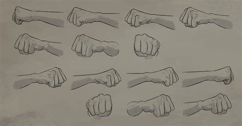 Fist Rotation Reference Sheet | Art reference, Drawing reference ...