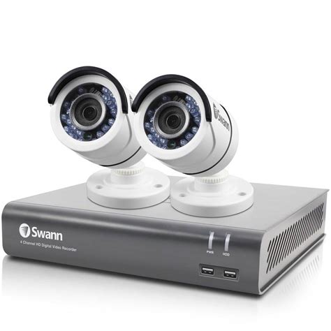 Swann Analog Wired Outdoor 2-Pack Security Camera Kit with Night Vision ...