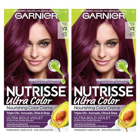 Buy GarnierHair Color sse Ultra Color Nourishing Creme, V2 Dark Intense ...