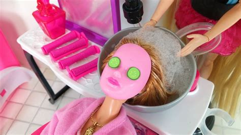 Barbie Doll Hair Salon - Cinderella Barbie Hair Cut Hair Washباربي ...